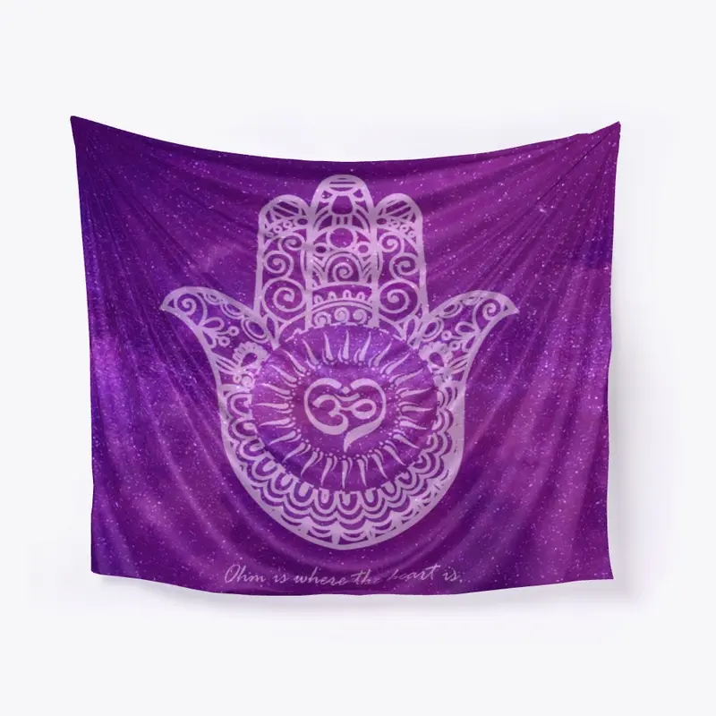 Ohm Is Where The Heart Is Yoga Tapestry