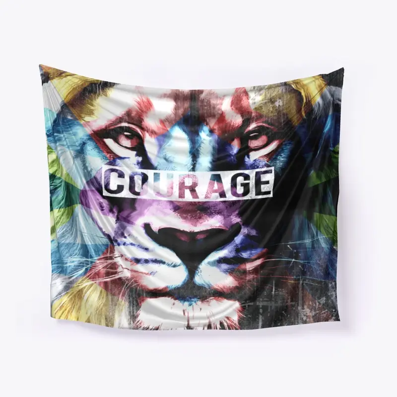 Courage Inspirational Tapestry 